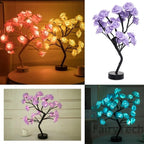 LED Rose Flower Table Lamp USB Christmas Tree Fairy Lights Night Lights Home Party Wedding Bedroom Decoration Mother's Day Gift