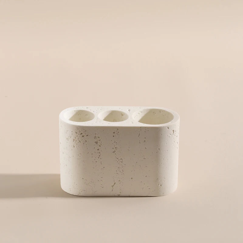 Wabi-sabi European Home Bathroom Set Hotel Electric Toothbrush shelf Bathroom Lotion bottle Toothbrush holder tray Toiletry set