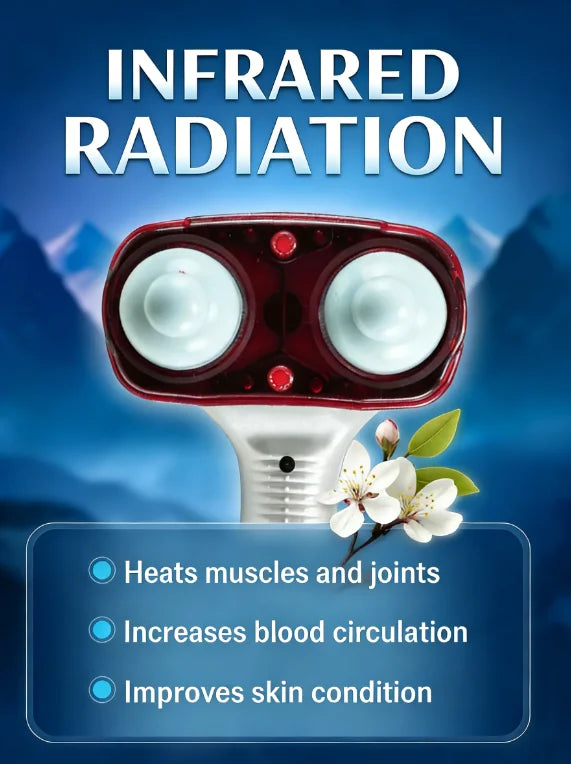 Electric massager with infrared lamp, suitable for neck, shoulder, joint and full-body massage