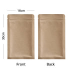Zip Lock Mylar Packaging Bags with Tear Notch,Multi Sizes Smell Proof Kraft Paper Bags,Heat Sealing Ziplock Pouches,Eco-friendly