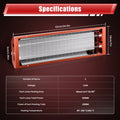 2Pcs 2000W Infrared Paint Curing Lamp for Drying Hot Paint Dryer Heati