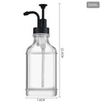 Soap Pump Dispenser Glass Bottle Bathroom Gel Liquid and Shampoo Dispenser Square Glass Bottles with Pumps Soap Container