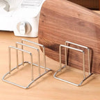 Stainless Steel Cutting Board Storage Rack Pot Lid Organizer Cutting Board Holder  Baking Tool Organizer Kitchen Accessories.