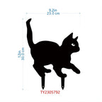 HelloYoung Add a Touch of Whimsy to Your Garden with this Adorable Metal Cat Fence Decoration for Garden Party Decor