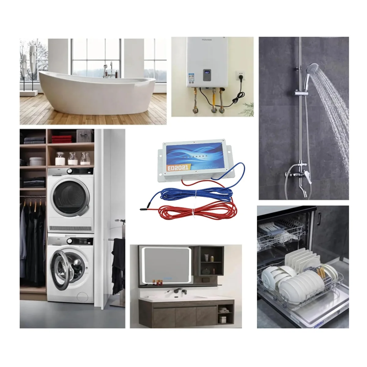 HOT SALE Electronic Water Descaler System Reduces Limescale Rust and Minerals No Chemicals Easy Installation EU Plug A39F