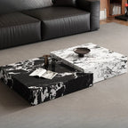 Rock Slab Light Luxury Coffee Table Decoration Aesthetic Unique Italian Side Table Modern Living Room Mesas Bajas Home Furniture