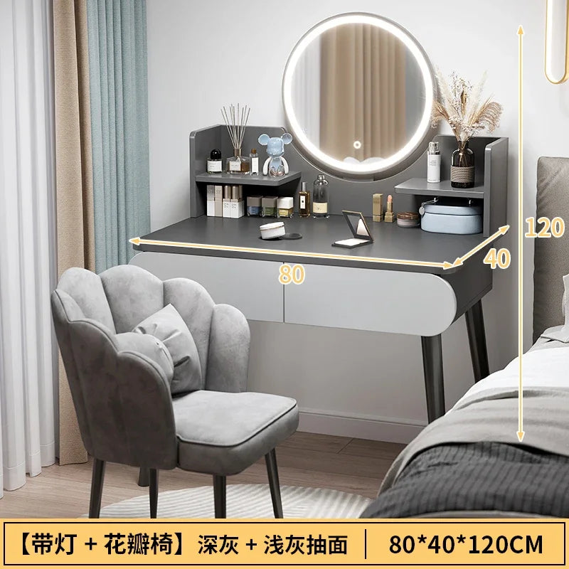 Black Girls Makeup Vanity Table Dresser Stand Drawers Storage Makeup Table Bedroom Desk Coiffeuse De Chambre Home Furniture
