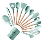 G6KF 14 Pcs Non Cooking Utensils Baking Tool Silicone Kitchen Utensils Set
