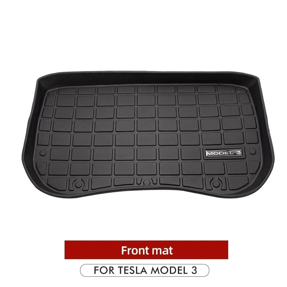 Front Rear Mat For Tesla Model Y 2023 TPE Cargo Pad Model 32017-2023 3D Waterproof Tray Storage Pads Mats Car Accessories