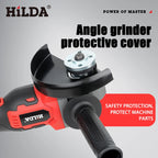 HILDA Brushless Electric Angle Grinder 125mm Cordless Grinder Metal Wood Grinding Polishing Cutting Power Tool For Makita 18V