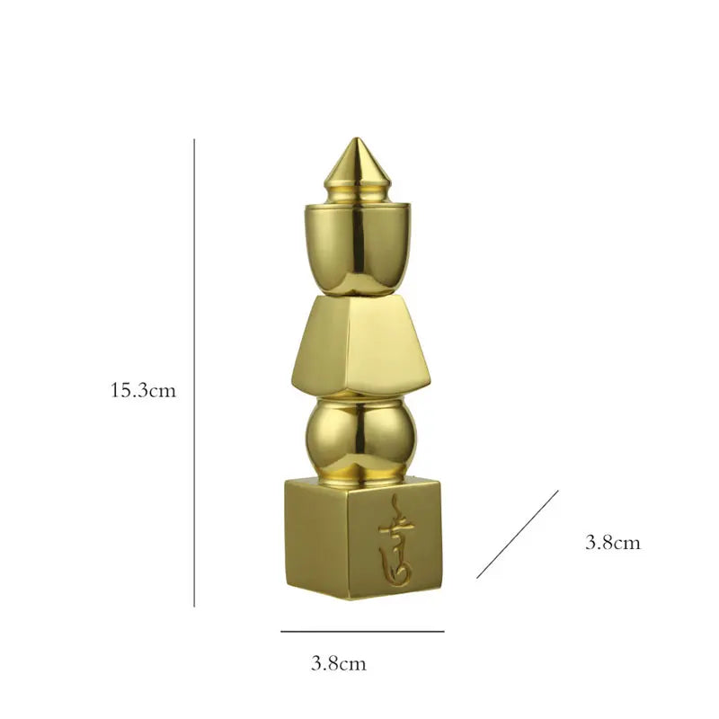 1Pc Buddhist Feng Shui Brass Five Element Pagoda-amulet Can Be Equipped With Tibetan Treasures Pagoda Heaven And Earth