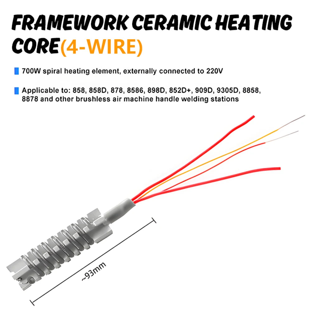 Handheld Hot Air Machine 600W Welding Tool Set 7 Nozzles LCD Digital Thermal Blower For Soldering SMD SMT Welding Repair Tool
