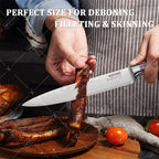 WXCOO Kitchen Knife Tools Set Chicken Cooking Meat Fish Fruit Bone Handmade Forged  Bread Knife  Professional