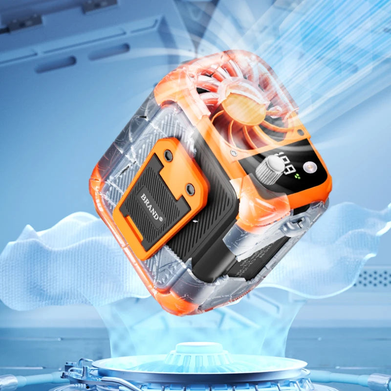 Mini high speed waist fan, bladeless USB hanging neck fan, outdoor mul