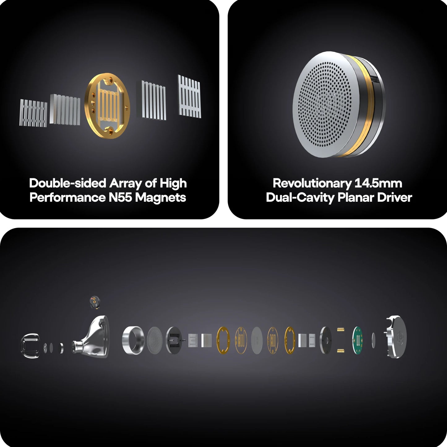 Pre -order 7Hz x Crinacle: Diablo/Divine Planar Magnetic Driver In-Ear Monitors with Premium Aluminum Shells & Detachable Cable