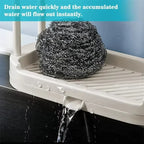 Kitchen Rag Drain Rack Multi-functional Dish Cleaning Tool Storage Rack Clean Towel Rod Kitchen Sink Washing Cloth Drain Rack