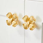 KEDLO Brass Clover Children's Room Personalized Creative Drawers Silver Knobs Minimalist Modern Kitchen Cabinet Gold Handle