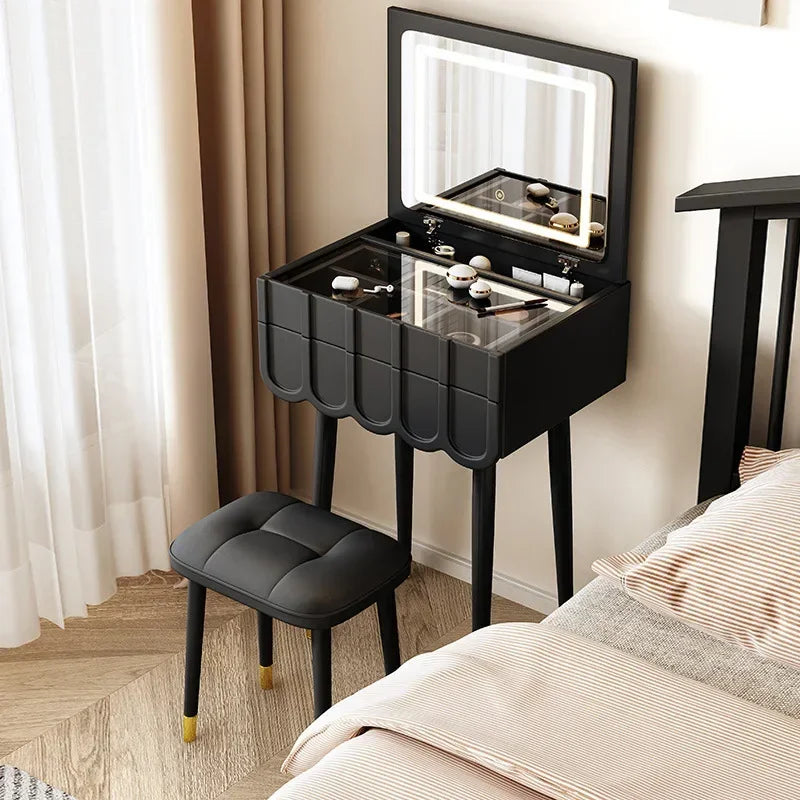 Modern Mini Flip Up Dressing Table Dresser Bedroom Minimalist Small 60cm Dresser Bedroom Living Room Hallway Home Furniture