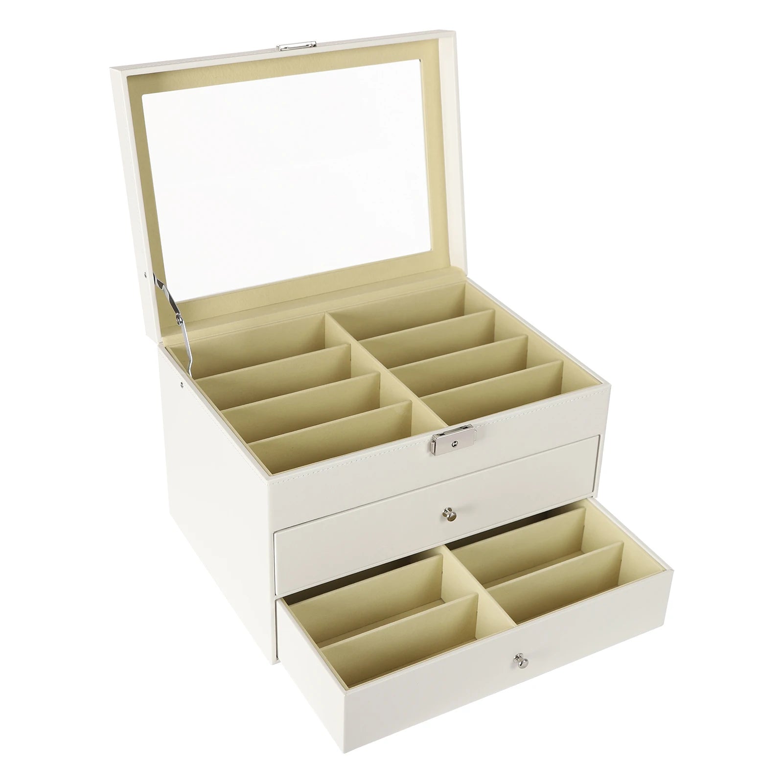 3-Tiers Sunglasses Organizer Collector - 18/24 Slots Eyeglasses Sunglass Glasses Storage Box, Eyeglasses Eyewear Display Case