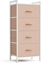 Dresser for Bedroom with 4 Drawers, Tall Dressers Storage Drawers, Tower Organizer Unit for Hallway, Entryway, Closets