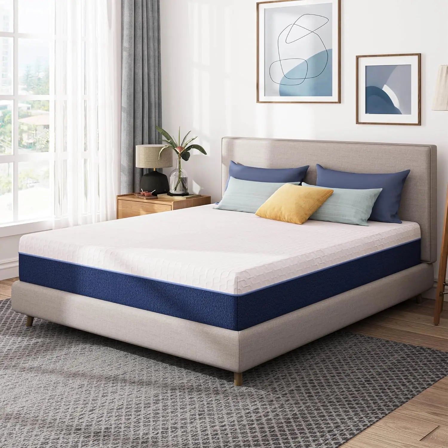 6 Inch Full Gel Cooling Memory Foam Mattress Pressure Relief Medium Firm Support Mattress in a Box CertiPUR-US Certified