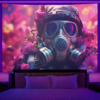 Fluorescent Wall Hanging Astronaut Tapestry Bedroom Room Art Decoration Background Fabric Hippie Party Decoration