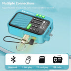 Portable Mini FM Radio for TF Card U Disk Music MP3 Player Support HD Rcording Reception Radios 5W Wireless Bluetooth Speaker