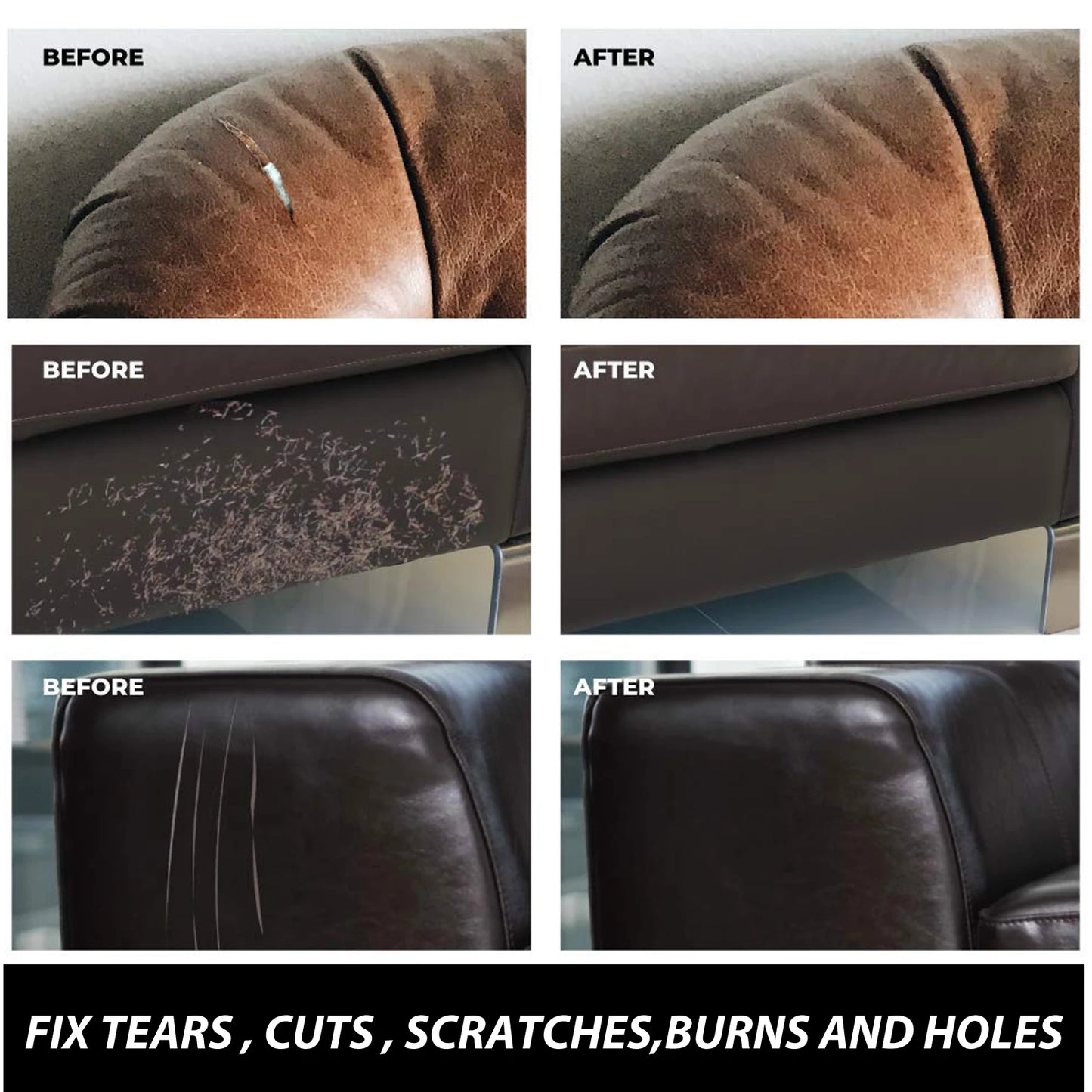 Homonth Multi-function Leather Recoloring Paint Professional Portable Easy to Use Leather Dye Leather Repair for Shoes Couch 50g