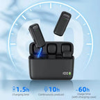 Wireless Lavalier Microphone Mini Portable Noise Reduction Audio Video Recording Microphone For iPhone Android With Charging Box