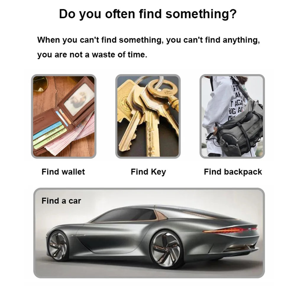 Wireless Mini GPS Tracker Anti-lost Alarm Key Bag Wallet Finder APP GPS Record Smart Tag Bluetooth-compatible for iPhone/Android
