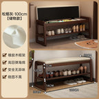 Modern Solid Wood Shoe Bench Entryway Multilayers Storage Stool Luxury Design for Hallway Bedroom Wide and Comfortable
