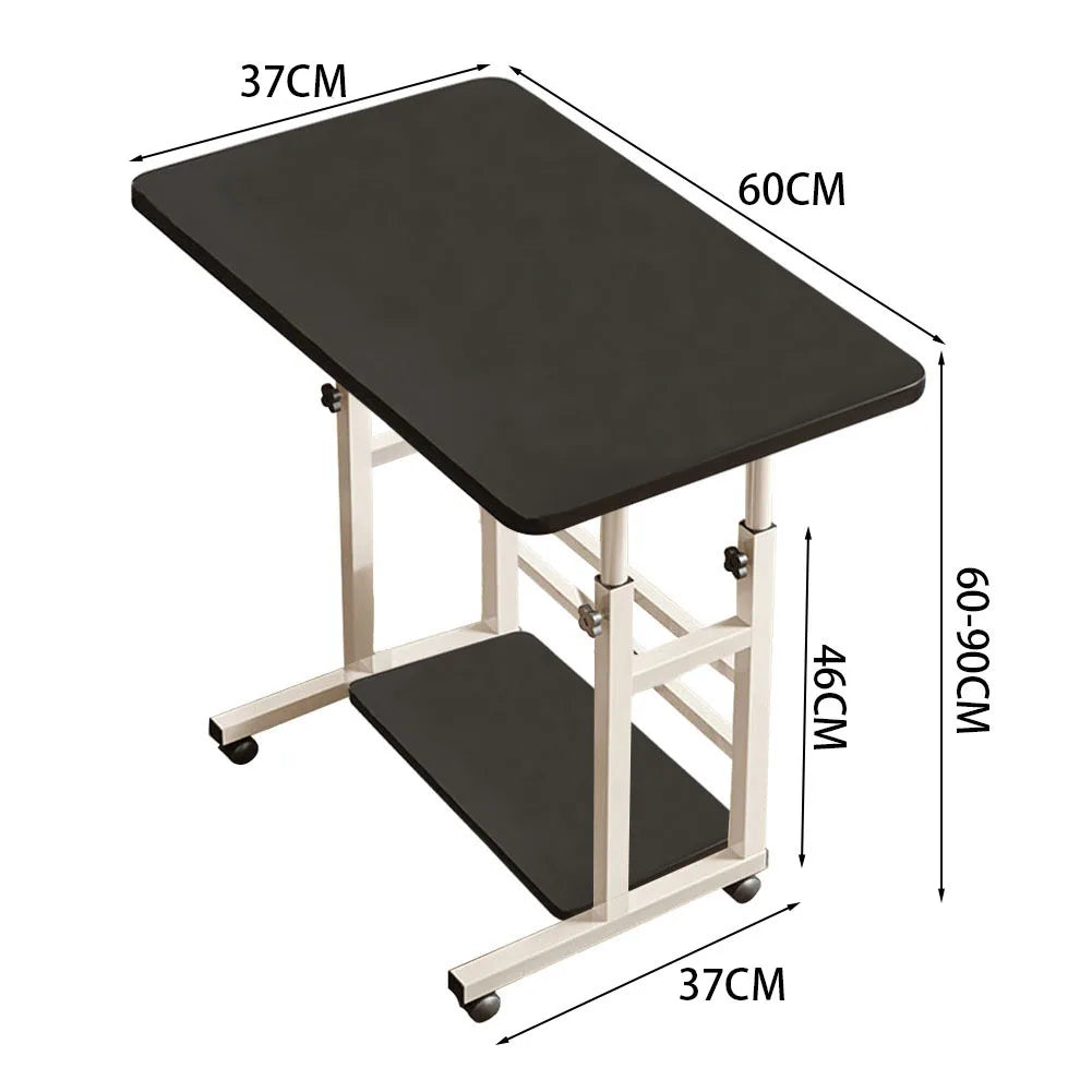 【Breeins】Height Adjustable Mobile Table Overbed Desk with Wheels