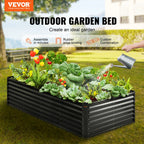 VEVOR Raised Garden Bed Outdoor Planting Boxes with Open Base for Growing Flowers/Vegetables in Backyard/Garden/Patio/Balcony