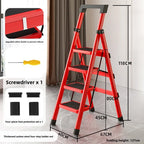 Home ladder stool folding zigzag ladder anti slip pedal ladder indoor