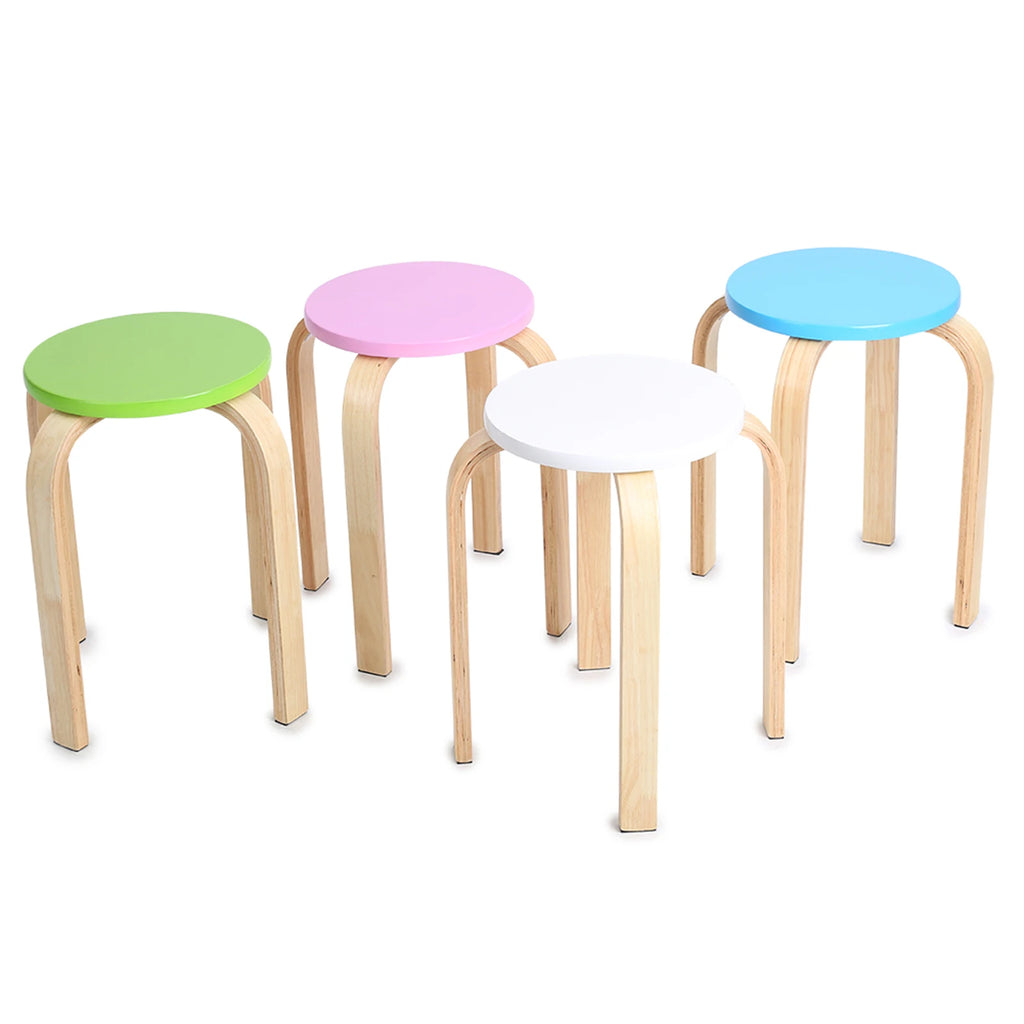 Anti-Slip Bent Wood Stacking Stool Candy Color Home Furniture Kids Room Decor Bentwood Stool Home Stool Stool Wooden Stool