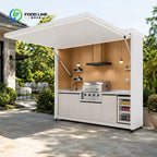 Customized Modular Outdoor Kitchen with Sink Grill and Storage Stylish Rust Proof Perfect for Backyard and Patio