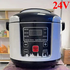2L Electric Mini Rice Cooker MultiCooker Portable Car Rice Cooker 12V 24V Cooking Machine For Car and Truck English/Russica Menu