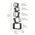 Modern Multi-Layer Corner Bookshelf Vertical Iron Bookcase for Office Storage Shaped Multi-Tier Book Rack