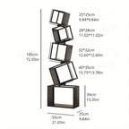 Modern Multi-Layer Corner Bookshelf Vertical Iron Bookcase for Office Storage Shaped Multi-Tier Book Rack