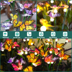 Butterfly Solar Garden Light Swaying Firefly Light 8 Modes Outside Solar Lamp Gift Yard Patio Pathway Outdoor Wedding Decoration