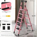 Home ladder stool folding zigzag ladder anti slip pedal ladder indoor