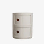 Creative Bedroom Bedside Table Modern Minimalist Round Storage Small Cabinet Large Capacity Plastic Side Cabinet