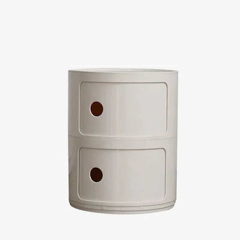 Creative Bedroom Bedside Table Modern Minimalist Round Storage Small Cabinet Large Capacity Plastic Side Cabinet