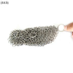 Kitchen Cleaning Ring Stainless Steel Cleaner Chainmail Scrubber Accessories Reusable Washing Net Cleaning Tool for Home[Q]Q@