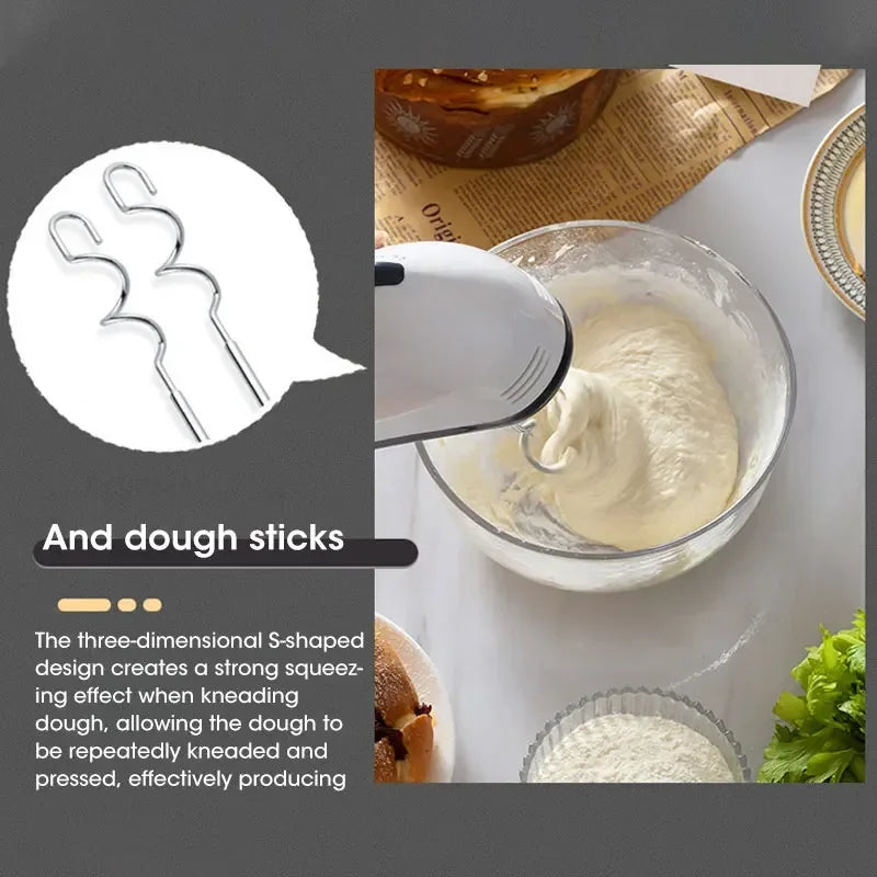 Handheld Electric Egg Beater Home Automatic Multifunctional Mixer for Egg White Cream Dough Kitchen Cooking Essential
