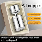 Kitchen kitchen basin pool all copper faucet universal anti-splash head universal joint can rotate shower bubbler