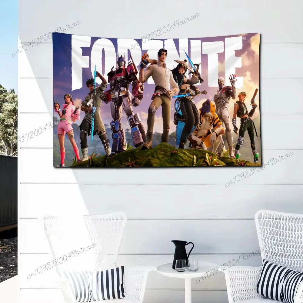 Funny Flag Garage Decorative Flags Banner F-Fortnites Hippie Wall Tapestry Wall Art Decor Background Cloth Aesthetic Room Decor