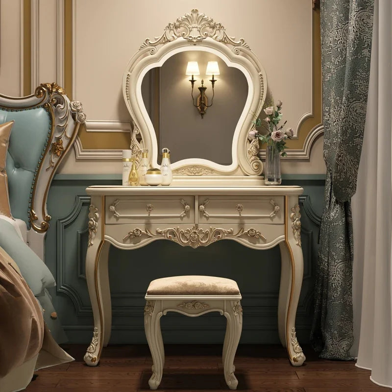 European dresser bedroom makees ins multifunctional princess dressing table storage cabinet integrated small apartment