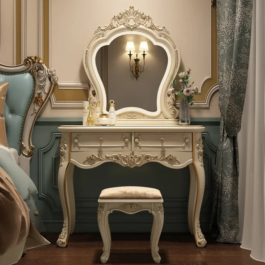 European dresser bedroom makees ins multifunctional princess dressing table storage cabinet integrated small apartment