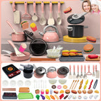 Kitchen Toys for Kids 59/69 PCS Pretend Cooking Set Play with Pots Pans Cookware Play Role Educational Toy Girls Boys Gifts